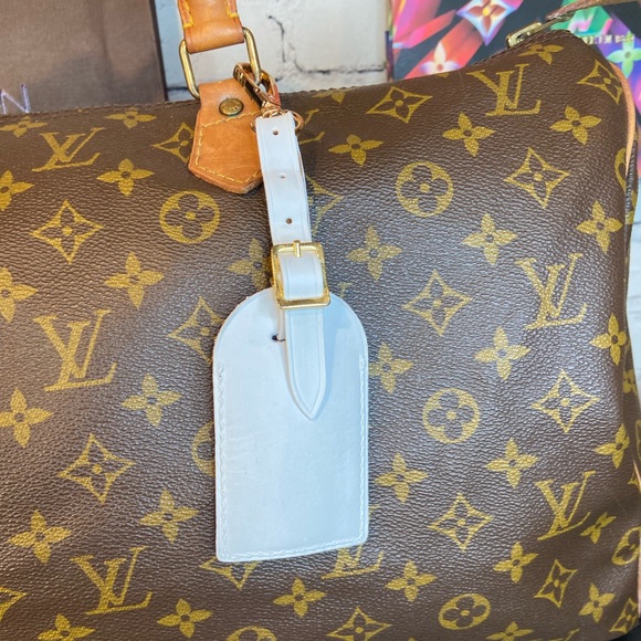 Louis Vuitton large size leather name tag bag tag. Custom painted “game-… - Picture 3 of 4